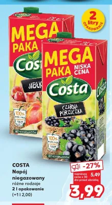 Napój niegazowany Costa Jabłko promocja w Kaufland