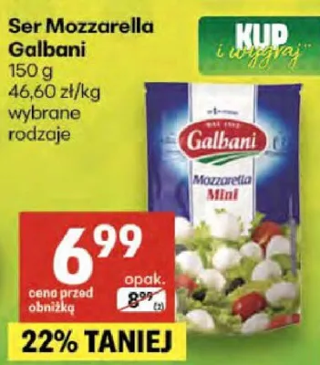 Ser Mozzarella Galbani promocja w Delikatesy Centrum