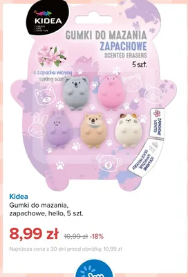 Gumki do mazania zapachowe Kidea Hello promocja w Smyk
