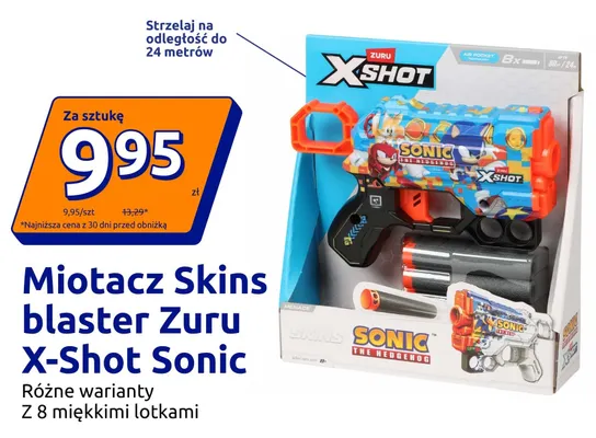 Miotacz Skins blaster Zuru X-Shot Sonic promocja w Action