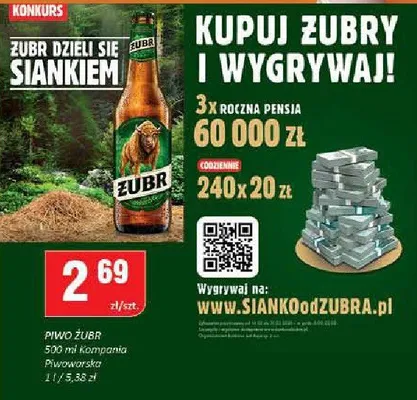 Piwo Żubr promocja w Chorten