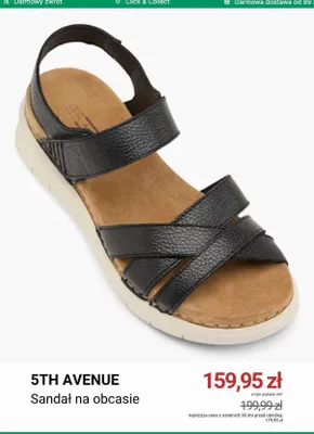 Sandał na obcasie 5th Avenue promocja w Deichmann