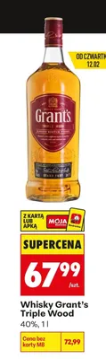 Whisky Triple Wood 1 l promocja w Biedronka
