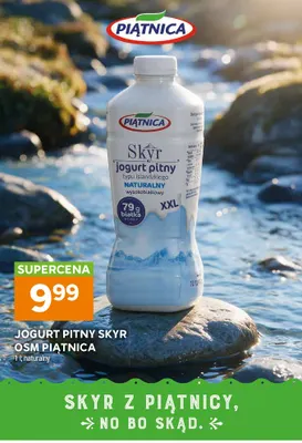 Jogurt pitny Skyr naturalny OSM Piątnica promocja w Stokrotka