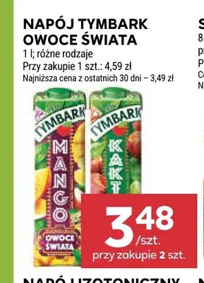 Napój Tymbark Owoce Świata Kaktus promocja w Stokrotka