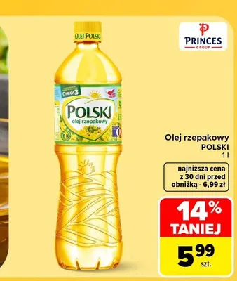 Olej rzepakowy Polski promocja w Carrefour