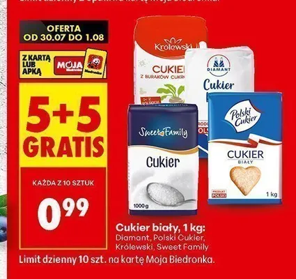 Cukier biały Sweet Family promocja w Biedronka