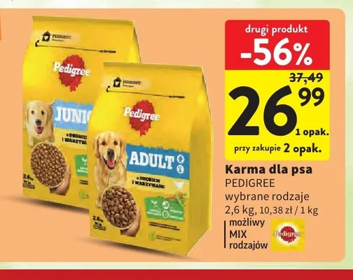 Karma dla psa Pedigree Adult promocja w Intermarche