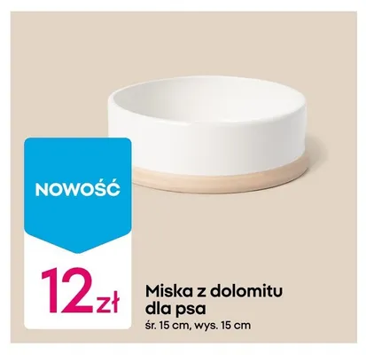 Miska z dolomitu dla psa promocja w Pepco