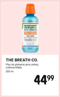 Płyn do płukania jamy ustnej The Breath Co. Lodowa Mięta promocja w Rossmann