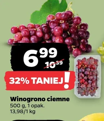 Winogrona ciemne promocja w Netto