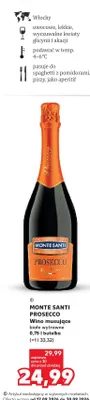 Wino musujące białe wytrawne Monte Santi Prosecco promocja w Kaufland