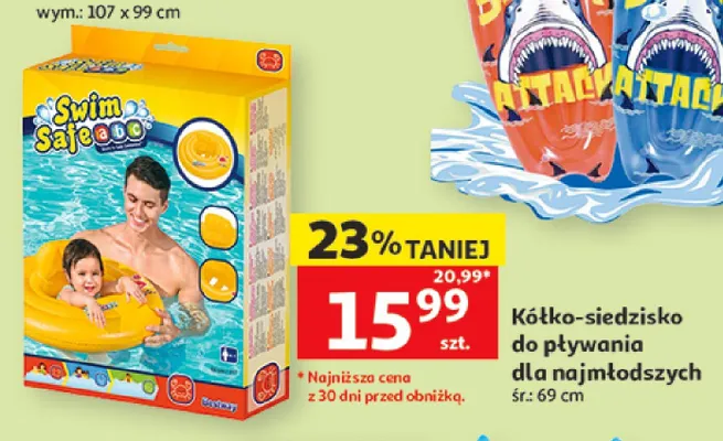 Kółko-siedzisko do pływania dla najmłodszych Bestway promocja w Auchan