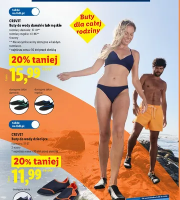 Buty do wody damskie Crivit promocja w Lidl