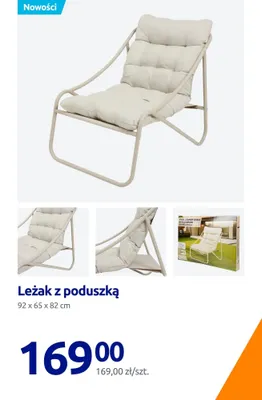 Leżak z poduszką promocja w Action