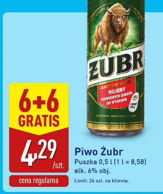 Piwo Żubr promocja w Aldi