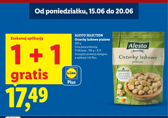 Orzechy laskowe prażone Alesto Selection promocja w Lidl