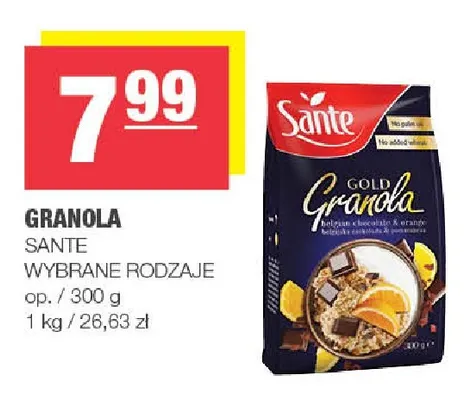 Granola Sante promocja w SPAR