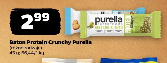 Baton Protein Crunchy Purella promocja w Netto