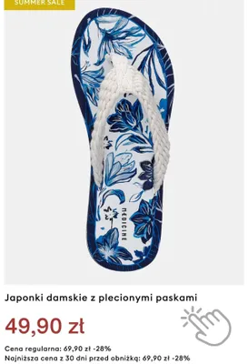 Japonki damskie z plecionymi paskami Medicine promocja w Medicine