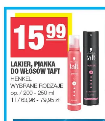 Pianka do włosów Taft promocja w SPAR