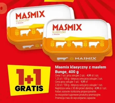 Masmix klasyczny z masłem Bunge promocja w Twój Market