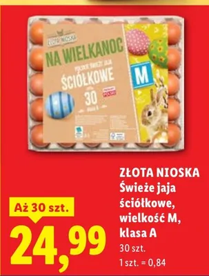 Jaja ściółkowe, wielkość M, klasa A promocja w Lidl