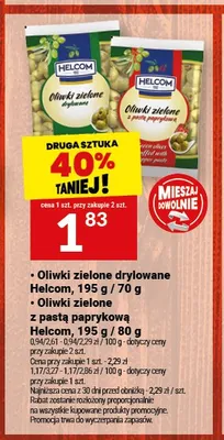 Oliwki zielone z pastą paprykową Helcom promocja w Twój Market