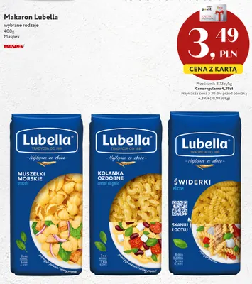 Makaron muszelki morskie Lubella promocja w Market Point