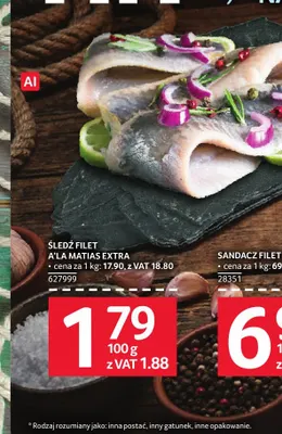 Śledź filet a'la matias extra promocja w Selgros
