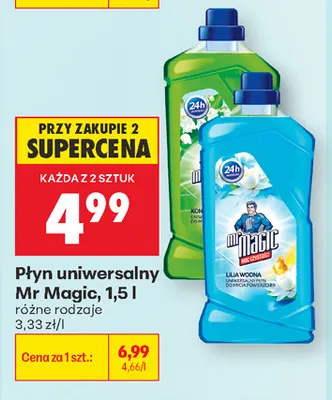 Płyn uniwersalny Mr Magic Konwalia promocja w Biedronka
