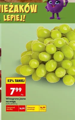 Winogrona jasne promocja w Biedronka