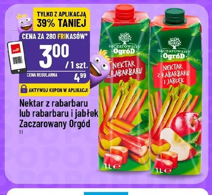 Nektar z rabarbaru i jabłek Zaczarowany Ogród promocja w POLOmarket