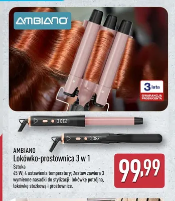 Lokówko-prostownica 3 w 1 Ambiano promocja w Aldi