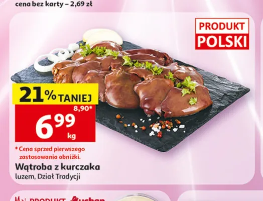 Wątroba z kurczaka luzem promocja w Auchan