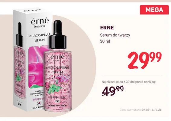 Serum do twarzy Erne promocja w Rossmann