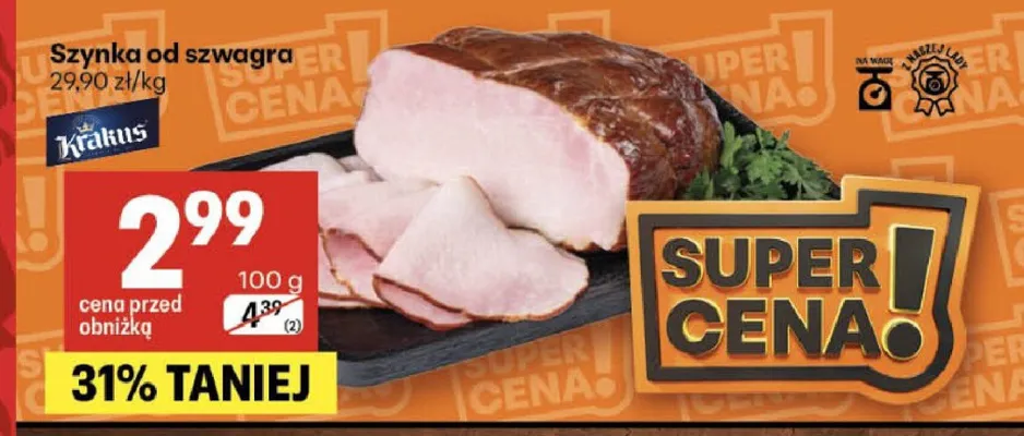 Szynka od szwagra Krakus promocja w Delikatesy Centrum
