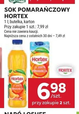 Sok pomarańczowy Hortex promocja w Stokrotka