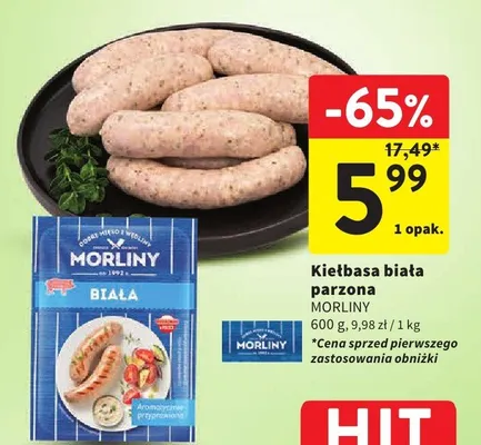 Kiełbasa biała parzona promocja w Intermarche
