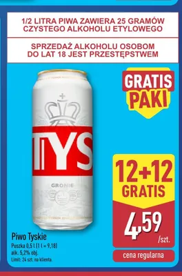 Piwo Tyskie Gronie promocja w Aldi