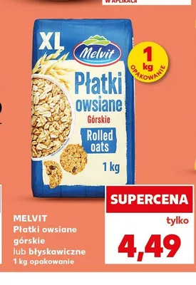 Płatki owsiane Melvit górskie promocja w Kaufland