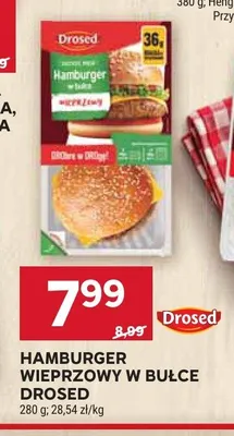 Hamburger wieprzowy w bułce Drosed promocja w Stokrotka
