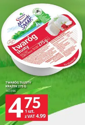 Twaróg tłusty krążek Mazurski Smak promocja w Selgros