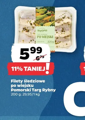Filety śledziowe po wiejsku Pomorski Targ Rybny promocja w Netto