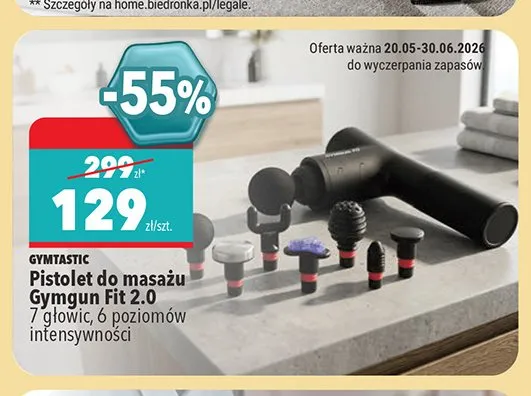 Pistolet do masażu Gymtastic Gymgun Fit 2,0 promocja w Biedronka