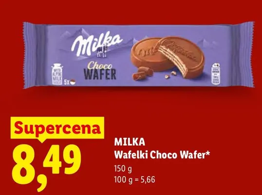 Wafelki Choco Wafer Milka promocja w Lidl