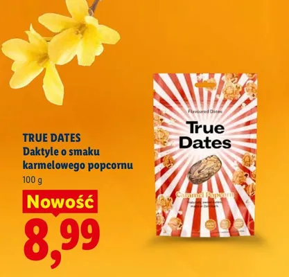 Daktyle o smaku karmelowego popcornu promocja w Lidl