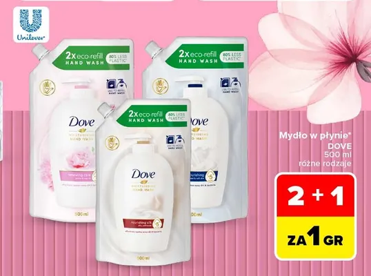 Mydło w płynie Dove renewing care promocja w Carrefour