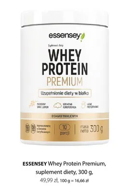 Whey Protein Premium suplement diety w smaku waniliowym Essensey promocja w Hebe