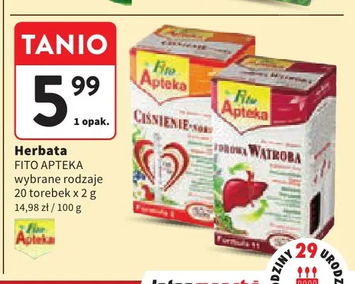 Herbata Fito Apteka Ciśnienie promocja w Intermarche